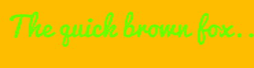 Image with Font Color 6BFF00 and Background Color FFBD00